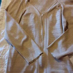 Lane Bryant Sparkly Gold Cardigan Size 22/24